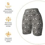 CVFGHJOKC Cute Raccoon Women's Biker Shorts High Waist Tummy Control Yoga Short Exercise Workout Bottom Lifting Tights Short Pants,Small