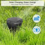 4 Pack Mole Repellent Solar Powered, Snake Vole Repellent Outdoor, Solar Powered Gopher Chaser for Lawn and Garden, Waterproof Sonic Spikes, Get Rid of Moles, Groundhogs, and Rodents