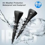 4 Pack Mole Repellent Solar Powered, Snake Vole Repellent Outdoor, Solar Powered Gopher Chaser for Lawn and Garden, Waterproof Sonic Spikes, Get Rid of Moles, Groundhogs, and Rodents