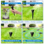 4 Pack Mole Repellent Solar Powered, Snake Vole Repellent Outdoor, Solar Powered Gopher Chaser for Lawn and Garden, Waterproof Sonic Spikes, Get Rid of Moles, Groundhogs, and Rodents