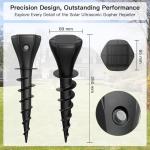 4 Pack Mole Repellent Solar Powered, Snake Vole Repellent Outdoor, Solar Powered Gopher Chaser for Lawn and Garden, Waterproof Sonic Spikes, Get Rid of Moles, Groundhogs, and Rodents