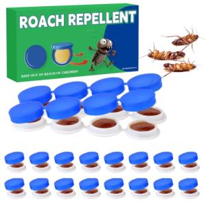 16PCS Roach Bait & Killer, Roach Repellent Stations for Nest Repellent of Indoor Infestations, Effective Solution for Small to Large Cockroaches, Easy to Use, Ideal for Hidden Areas