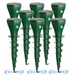 Oustpex 8 Packs Solar Powered Mole Repellent Outdoor，Ultrasonic Vole Repellent for Lawns Pest Control Stake, IP65 Waterproof Sonic Pulse Deterrent for Gopher Vole Snake in Lawn, Garden & Yard