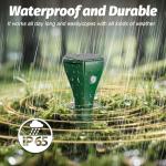 Oustpex 8 Packs Solar Powered Mole Repellent Outdoor，Ultrasonic Vole Repellent for Lawns Pest Control Stake, IP65 Waterproof Sonic Pulse Deterrent for Gopher Vole Snake in Lawn, Garden & Yard