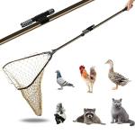 Animal Catch Pole Control Tool Net, Poultry Catching Pole Kit, Cat Chicken Catcher, Poultry Catching Trap Net for Small Animals Support Duck,Goose,Bird, Skunk Bat and Raccoon
