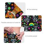 visesunny High Waist Yoga Pants with Pockets Cute Cartoon Fox Raccoon Flower Soft Tummy Control Workout Leggings