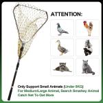 Animal Catch Pole Control Tool Net, Poultry Catching Pole Kit, Cat Chicken Catcher, Poultry Catching Trap Net for Small Animals Support Duck,Goose,Bird, Skunk Bat and Raccoon