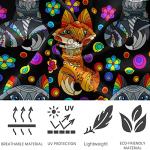 visesunny High Waist Yoga Pants with Pockets Cute Cartoon Fox Raccoon Flower Soft Tummy Control Workout Leggings