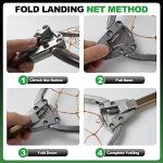 Animal Catch Pole Control Tool Net, Poultry Catching Pole Kit, Cat Chicken Catcher, Poultry Catching Trap Net for Small Animals Support Duck,Goose,Bird, Skunk Bat and Raccoon