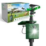 Motion Activated Animal Repeller with Water Sprinkler, Solar Powered Deer Repellent Devices, IP65 Waterproof Cat Repellent Outdoor with Flashing Light, Deter Foxes Skunks Dog Raccoons from Garden