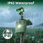 Motion Activated Animal Repeller with Water Sprinkler, Solar Powered Deer Repellent Devices, IP65 Waterproof Cat Repellent Outdoor with Flashing Light, Deter Foxes Skunks Dog Raccoons from Garden