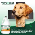 Vet’s Best Flea and Tick Yard and Kennel Spray – Natural Yard Treatment for Fleas, Ticks and Mosquitoes – Plant and Pet Safe Outdoor Spray with Certified Natural Oils – Made in USA – 96 oz Refill