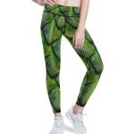 visesunny High Waist Yoga Pants with Pockets Green Snake Scale Skin 3D Printing Buttery Soft Tummy Control Running Workout Pants 4 Way Stretch Pocket Leggings