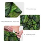 visesunny High Waist Yoga Pants with Pockets Green Snake Scale Skin 3D Printing Buttery Soft Tummy Control Running Workout Pants 4 Way Stretch Pocket Leggings