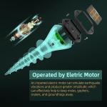 Mole Repellent for Lawns Gopher Screw Repeller Solar Powered Outdoor Groundhog Deterrent Vibration Stakes - Quiet Get Rid of Snake Vole Armadillo - No Poison Kill Traps (Green 8pack)