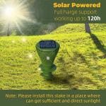 Mole Repellent for Lawns Gopher Screw Repeller Solar Powered Outdoor Groundhog Deterrent Vibration Stakes - Quiet Get Rid of Snake Vole Armadillo - No Poison Kill Traps (Green 8pack)