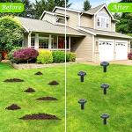Mole Repellent for Lawns 8 Pack, Solar Powered Mole Repeller Ultrasonic Gopher Deterrent, Outdoor Waterproof Vole Vibration Stakes,Sonic Spike for Rodent Groundhog Snake Chipmunk