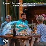 Fly Fans for Tables, Fly Repellent Fan Indoor Outdoor with Holographic Blades,4 Pack Batteries Powered for Picnic, Party, Restaurant, Kitchen, and BBQ