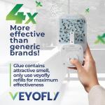 VEYOFLY Fly Catcher Indoor, Fly Trap Indoor, (1 Device + 3 Refills) Fruit Fly Traps for Indoors, Gnat Traps for House Indoor, Bug Killer, Fly Trap, Plug in Light Flying Insect Trap