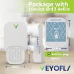 VEYOFLY Fly Catcher Indoor, Fly Trap Indoor, (1 Device + 3 Refills) Fruit Fly Traps for Indoors, Gnat Traps for House Indoor, Bug Killer, Fly Trap, Plug in Light Flying Insect Trap