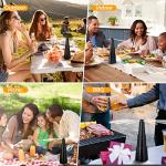 Fly Fans for Tables, Fly Repellent Fan Indoor Outdoor with Holographic Blades,4 Pack Batteries Powered for Picnic, Party, Restaurant, Kitchen, and BBQ