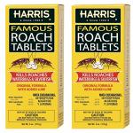 Harris Roach Tablets, Boric Acid Roach Killer with Lure, Alternative to Bait Traps (6oz, 2-Pack)