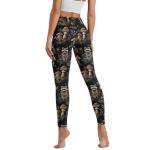 Hucavortre High Waisted Leggings with Pockets Women, Breathable Buttery Elastic Tummy Control Stretchy Yoga Pants for Workout Running Tennis Raccoon Mushroom