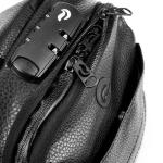 Skunk Uno Cross Body Backpack (Black Leather)