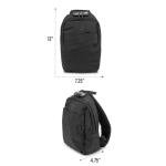 Skunk Uno Cross Body Backpack (Black Leather)