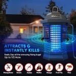 Klahaite Bug Zapper Outdoor, Electric Mosquito Zapper, Fly Zapper Indoor Fly Traps, Mosquito Repellent Outdoor Patio and Backyard Covers 1/2 Acre, 3 Prong Plug, 4200V, ABS Fireproof Plastic Outer
