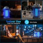 Klahaite Bug Zapper Outdoor, Electric Mosquito Zapper, Fly Zapper Indoor Fly Traps, Mosquito Repellent Outdoor Patio and Backyard Covers 1/2 Acre, 3 Prong Plug, 4200V, ABS Fireproof Plastic Outer