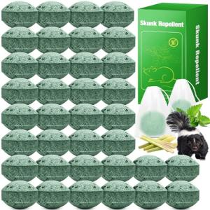 36 Pack Peppermint Skunk Repellent, Natural Raccoon Repellent Keep Skunks Out from Outdoor Yard Attic Garden House, Long-Lasting Protection, Safe for Dogs and Children