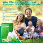 36 Pack Peppermint Skunk Repellent, Natural Raccoon Repellent Keep Skunks Out from Outdoor Yard Attic Garden House, Long-Lasting Protection, Safe for Dogs and Children