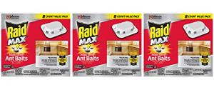 Raid Max Double Control Ant Baits, Household Use Defense System to Control Bugs, Dual Bait Technology, 8 CT Double Control Ant Baits/Box (Pack of 3 Boxes)