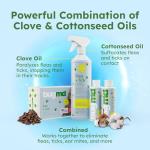 BugMD Flea and Tick Prevention Kit for Dogs and Cats - Deluxe Bundle with Plant-Powered Repellent Pendant AirTag Holder + Natural Essential Oil Spray Concentrate 2-Pack - Pet Flea Tick Control