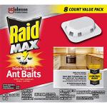 Raid Max Double Control Ant Baits, Household Use Defense System to Control Bugs, Dual Bait Technology, 8 CT Double Control Ant Baits/Box (Pack of 3 Boxes)