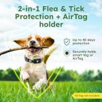 BugMD Flea and Tick Prevention Kit for Dogs and Cats - Deluxe Bundle with Plant-Powered Repellent Pendant AirTag Holder + Natural Essential Oil Spray Concentrate 2-Pack - Pet Flea Tick Control