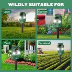 4 Pack of X-PEST Solar-Powered Ultrasonic Animal Repellent for Outdoor Yard, Waterproof Cat Deterrent with LED Flashing Lights and Motion Sensor,Effective to Repel Cats, Coyotes, Raccoons, and Deer