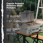 COYOTE OUTDOOR LIVING Portable Propane Gas Grill, 25 Inch Portable Grill with Ceramic Heat Control Grid - C1PORTLP