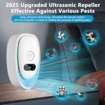 2025 Upgraded Ultrasonic Repeller & Insect Indoor Repeller, Ultrasonic Repellent Plug in for Mouse, Roach, Rodent, Bugs, Ant, Pest Control for Home, Kitchen, Office, Warehouse, Hotel 6 Packs