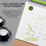 Nattaro Scout Bed Bug Detection Trap – Non-Toxic Early Monitoring Solution with Patented Pheromone Technology, Includes 4 Bed Bug Detection Traps, Replaceable Lures and User Guide