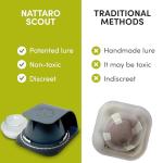 Nattaro Scout Bed Bug Detection Trap – Non-Toxic Early Monitoring Solution with Patented Pheromone Technology, Includes 4 Bed Bug Detection Traps, Replaceable Lures and User Guide