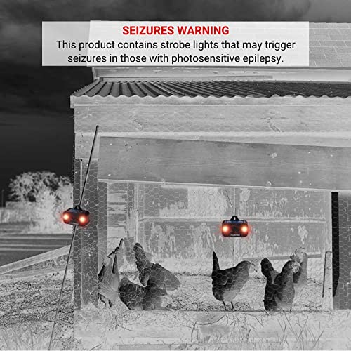 Solar Predator Control Light for Coyote Deterrent - 2 Pack