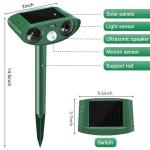 Cat Repellent Outdoor,2 Pack Solar Animal Repeller Ultrasonic Cat Deterrent with Motion Sensor Waterproof Pest Repeller Animal Deterrent for Garden Yard Skunks,Raccoon Birds Squirrels Deer