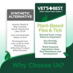 Vet’s Best Flea and Tick Shampoo for Dogs – Advanced Strength Plant-Based Formula for Flea Treatment and Prevention, Natural Flea Bath and Tick Control, Vet Recommended, Made in USA, 12 oz