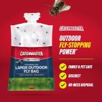 Catchmaster Pro Series Disposable Fly Bag 8-Pack, Hanging Fly Trap Outdoor Home, Bug Catcher and Flying Insect Trap with Premium Bait, Pet Safe Pest Control, XL Bag for Backyard, Pool, Patio & Camping