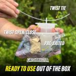 Catchmaster Pro Series Disposable Fly Bag 8-Pack, Hanging Fly Trap Outdoor Home, Bug Catcher and Flying Insect Trap with Premium Bait, Pet Safe Pest Control, XL Bag for Backyard, Pool, Patio & Camping