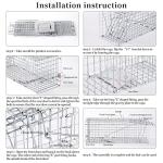 Meibangzz Animal Traps,Live Animal Trap for Cats,Rabbits, Squirrels,cat Trap for Stray Cats, Live Traps for Raccoons, Stainless Steel Foldable with Pedal Triggers (32 x 11 x 12.6 inches)