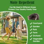 Mole Repellent, Gopher Repellent Outdoor, Vole Repellant, Mole Control, Mole Deterrent for Lawn, Groundhog Repellents, Garden Armadillo Repellant, Keep Moles and Vole Out of Your Yard-8P