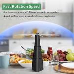 Fly Fans for Tables 4 Pack - Fly Repellent for Outdoor Indoor Meal - Portable Automatic Picnic Table Food Fly Fans -Fly repellent Fans Spinner for Restaurant, Party, Home